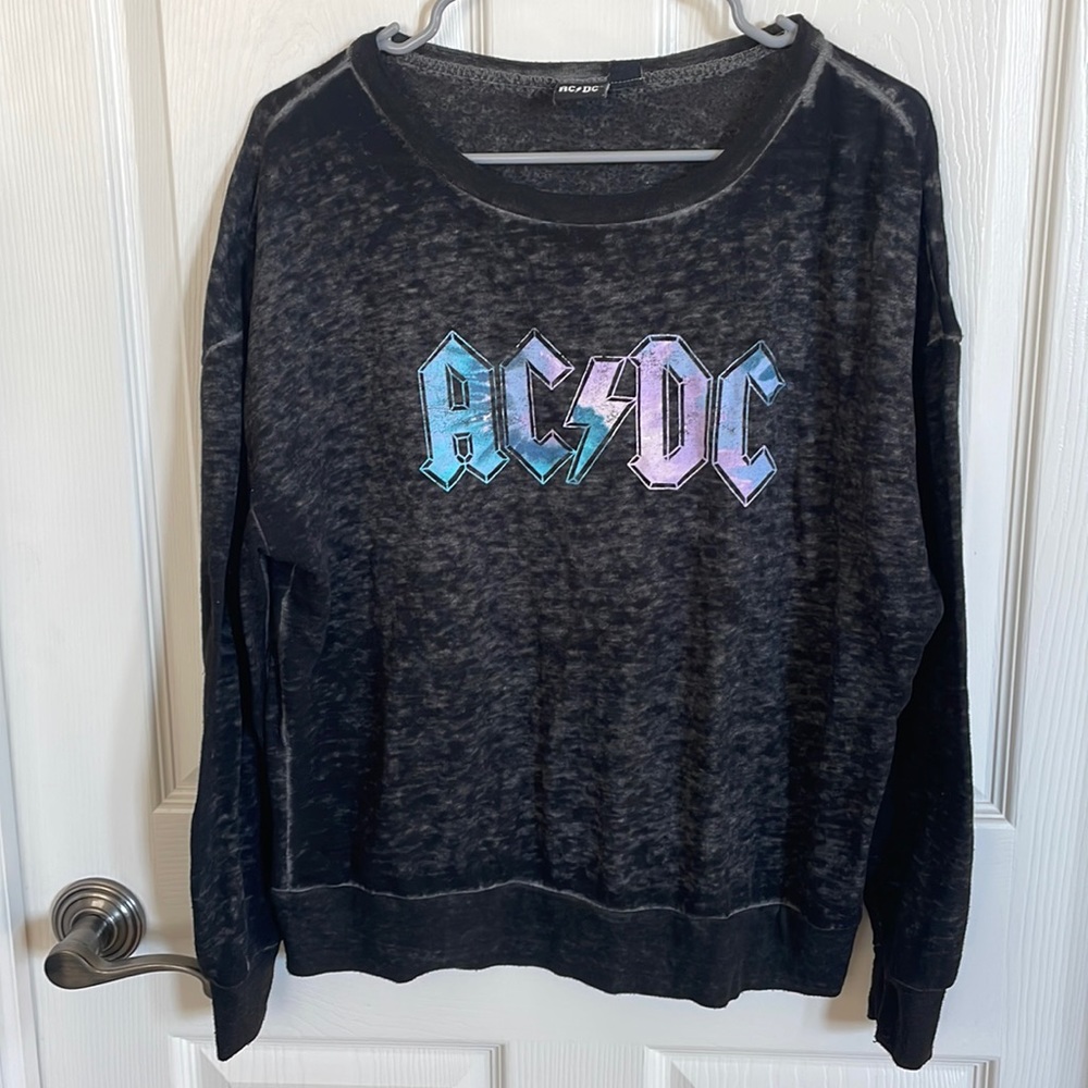 Dark Gray Vintage Style AC/DC Long Sleeve size XS